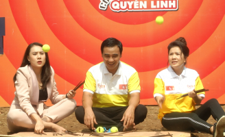 Hồ Bích Trâm đụng độ Ngọc Trinh trong trò banh đũa tại 'Thử thách 99 giây cùng Quyền Linh'