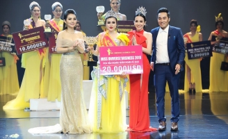 Hoa hậu Châu Ngọc Bích lộng lẫy ngồi ghế giám khảo tại Hoa hậu Doanh nhân Hoàn vũ 2019