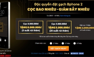 Mỗi phút có hơn một người “đặt gạch” mua Bphone 2