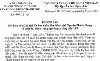 TP.HCM ra lệnh chấm dứt cho thuê ở Công viên 23 Tháng 9